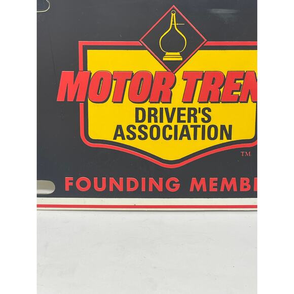 Vtg MOTOR TREND Driver's Association Founding Member License Wall Plate ~ Auto - Picture 2 of 6